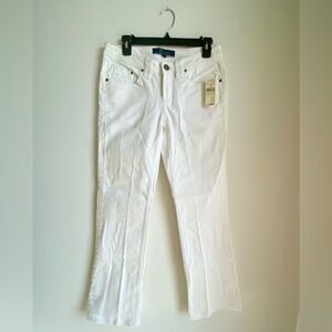 NWT Tommy Bahama Luna Bootleg White Denim Pants size 4